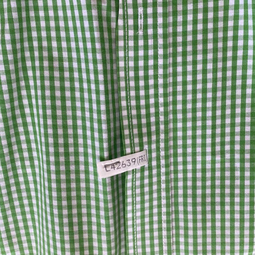 Green Gingham button down - Picture 4 of 5